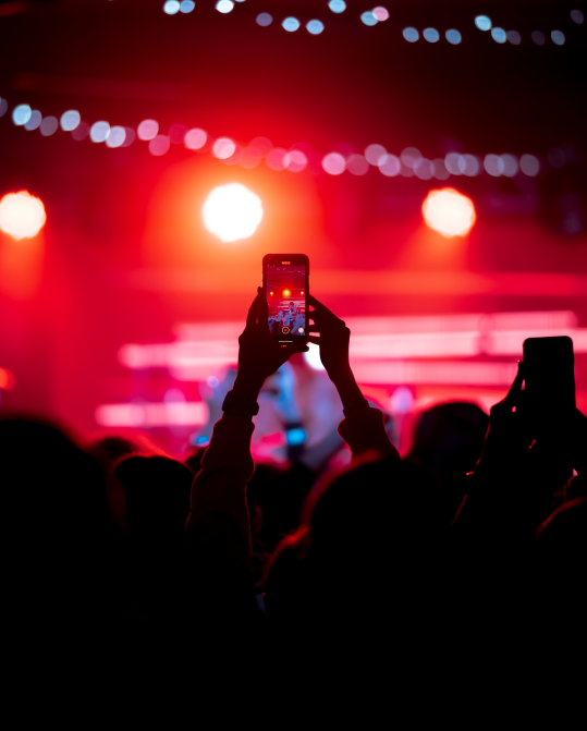 Event crowd with lights